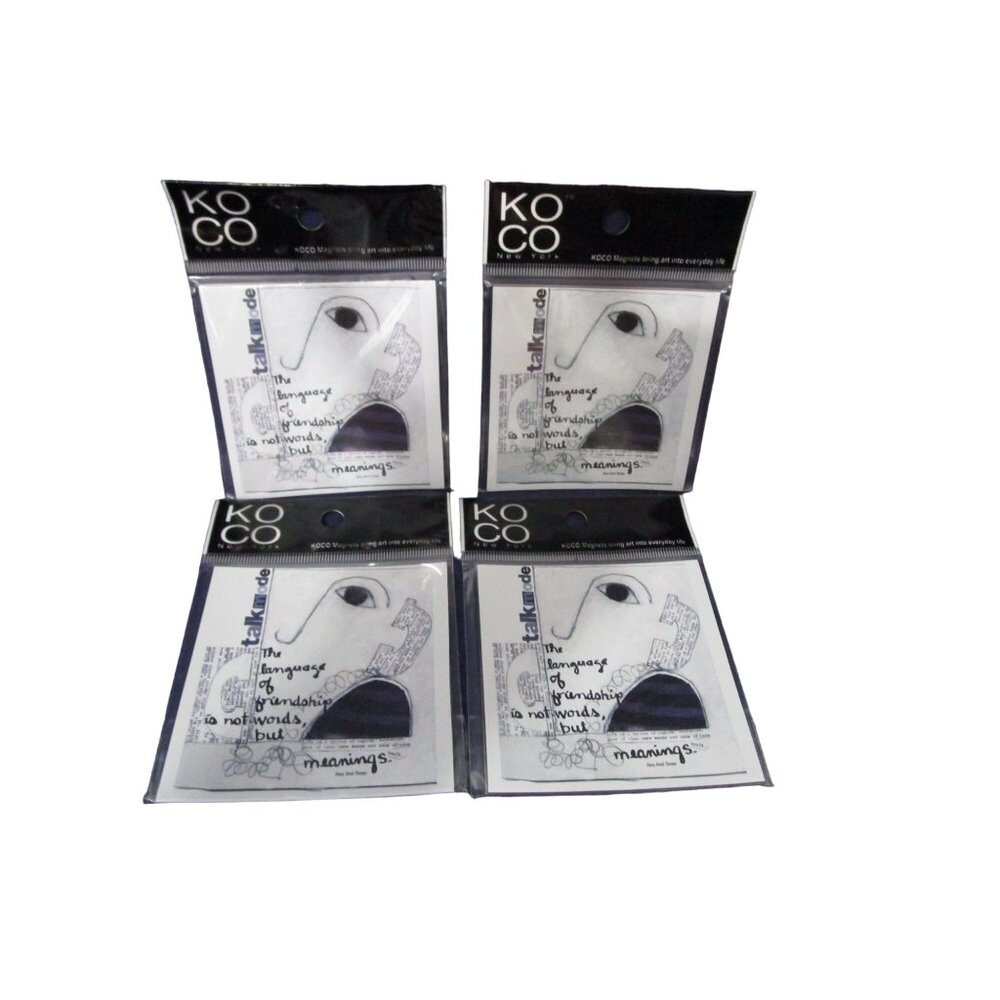 Koco New York Talk Mode Magnets  Set Of 4 The Language Of Friendship New